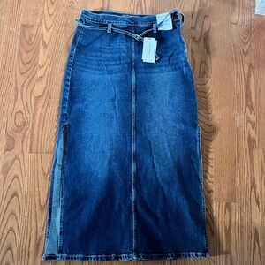 NWT Long Denim Skirt Calvin Klein